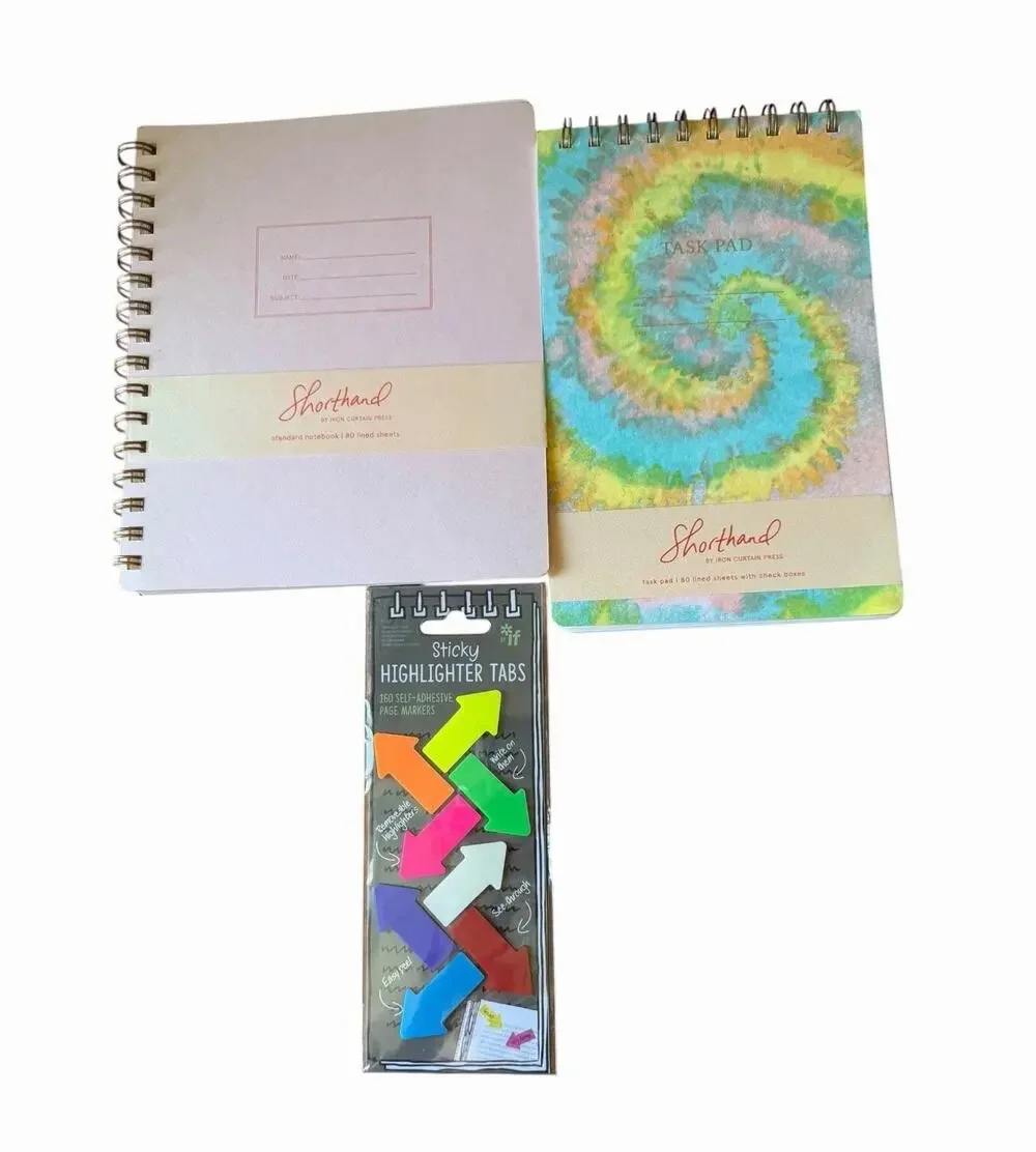 Shorthand by Iron Curtain Press Notebook Task Pad Set Modern Stationery Unused